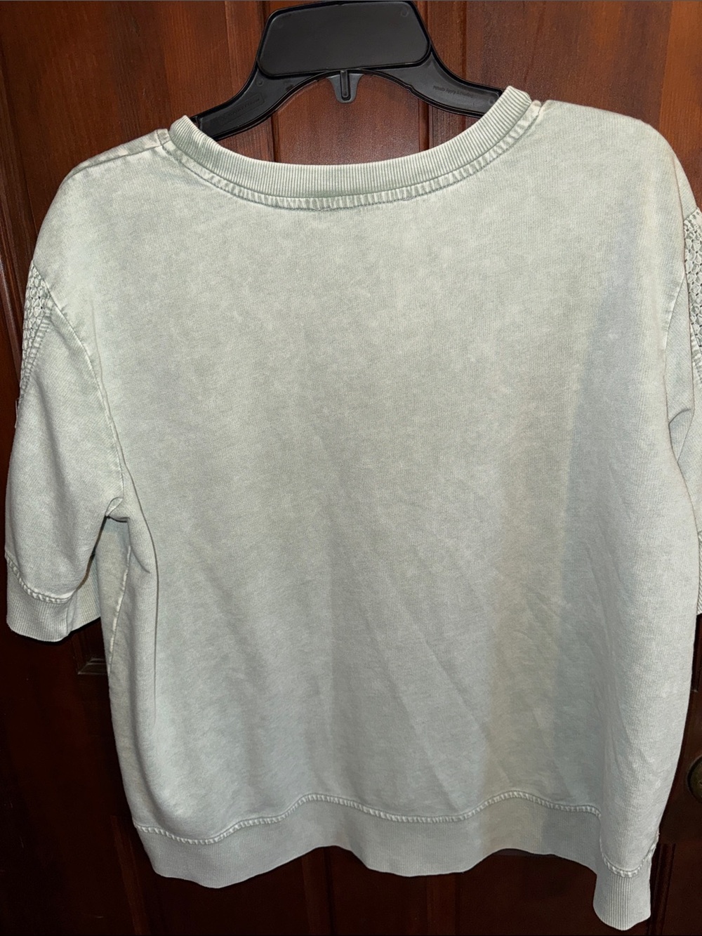 Jane and Delancey Short-Sleeve Crewneck Sweatshirt in Sage Green - Picture 5 of 5